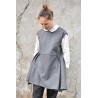 Apron-dress, grey wool blend