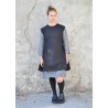 Apron-dress, black denim