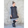 Apron-dress, black denim