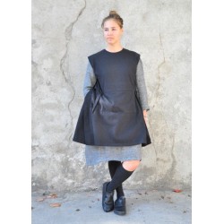 Apron-dress, black denim