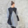 Apron-dress, black denim