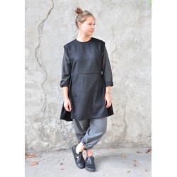 Sur-robe, lainage noir