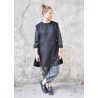 Apron-dress, black wool blend