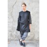 Apron-dress, black wool blend