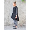 Apron-dress, black wool blend