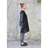 Apron-dress, black wool blend