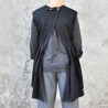 Apron-dress, black wool blend