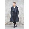 Unisex coat, black wool drap