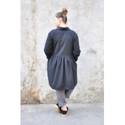 Shirt-dress, black denim