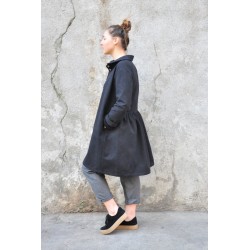 Shirt-dress, black denim