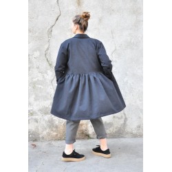 Shirt-dress, black denim