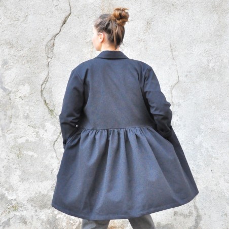 Shirt-dress, black denim