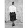 Faux-cul skirt, striped wool blend