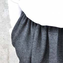 Faux-cul skirt, striped wool blend