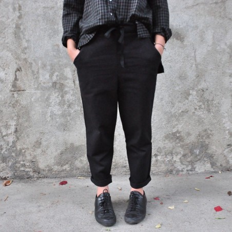 Pockets trousers, black denim