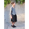 Faux-cul skirt, heather wool blend