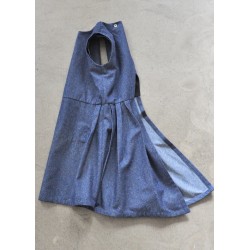 Apron-dress, blue denim