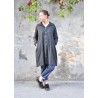 Shirt-dress, fine grey wool blend