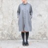 Shirt-dress, grey wool blend