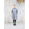 Shirt-dress, grey wool blend