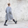 Shirt-dress, grey wool blend