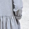 Shirt-dress, grey wool blend