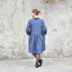 Robe-chemise, jean bleu