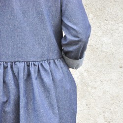 Shirt-dress, blue denim