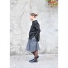 Faux-cul skirt, grey wool blend