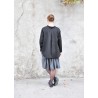 Faux-cul skirt, grey wool blend