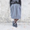 Faux-cul skirt, grey wool blend