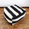 striped ottoman cover