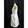 Pencil dress, white heavy linen