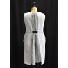 Pencil dress, white heavy linen