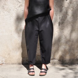 High waist trousers, black denim