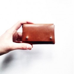 Small wallet CLEMENT, brown leather