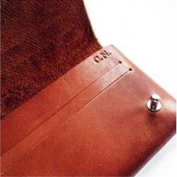 Petit porte-feuille CLEMENT, cuir camel