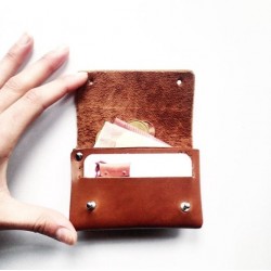 Small wallet CLEMENT, brown leather