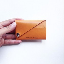 Petit porte-feuille CLEMENT, cuir camel