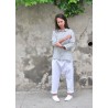 Saroual trousers, white denim