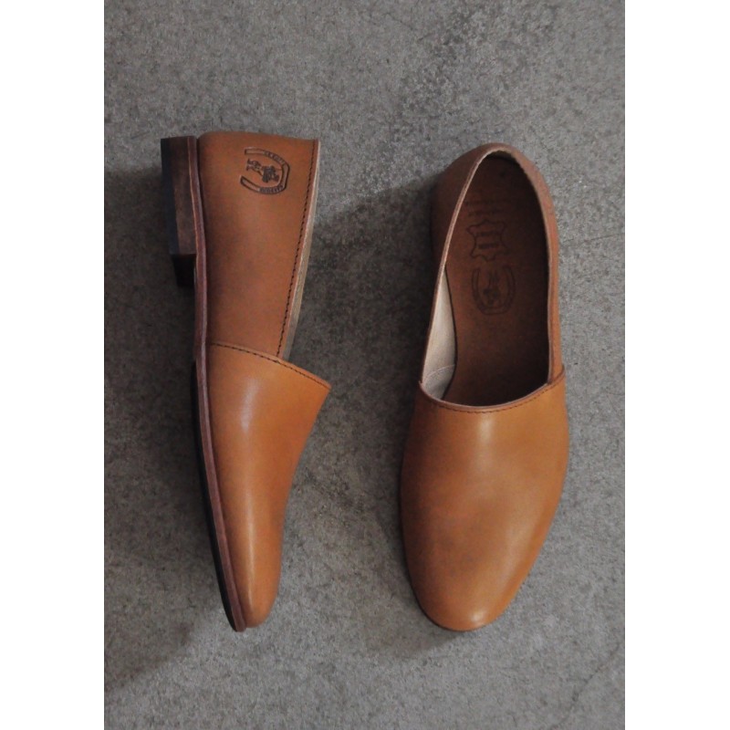 Chaussures Partridge, cuir noir et naturel