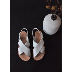 Sandals Uzes, white leather