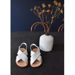 Sandals Uzes, white leather