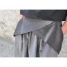 Pleated skirt, grey velvet