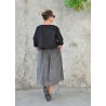 Pleated skirt, grey velvet