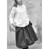 Pleated skirt, blue denim