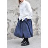 Pleated skirt, blue denim