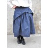 Pleated skirt, blue denim