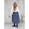 Pleated skirt, blue denim