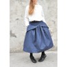 Pleated skirt, blue denim